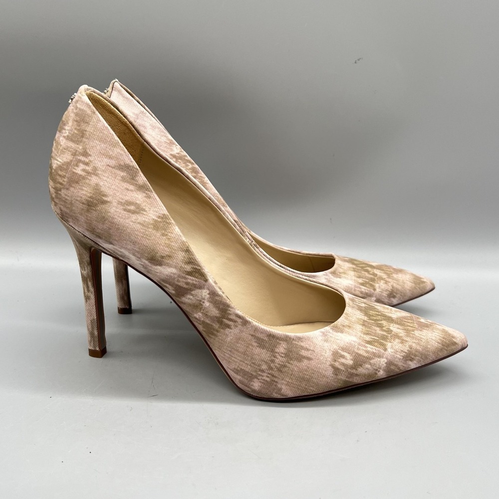 Sam Edelman Pump Women 10 White Tie Dye Twill Stiletto Hazel Dress Shoes
